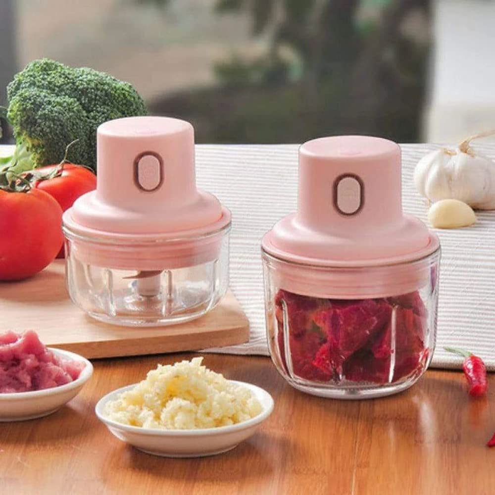 KolorFish Electric Mini Garlic Chopper 250ml Electric Vegetable Chopper